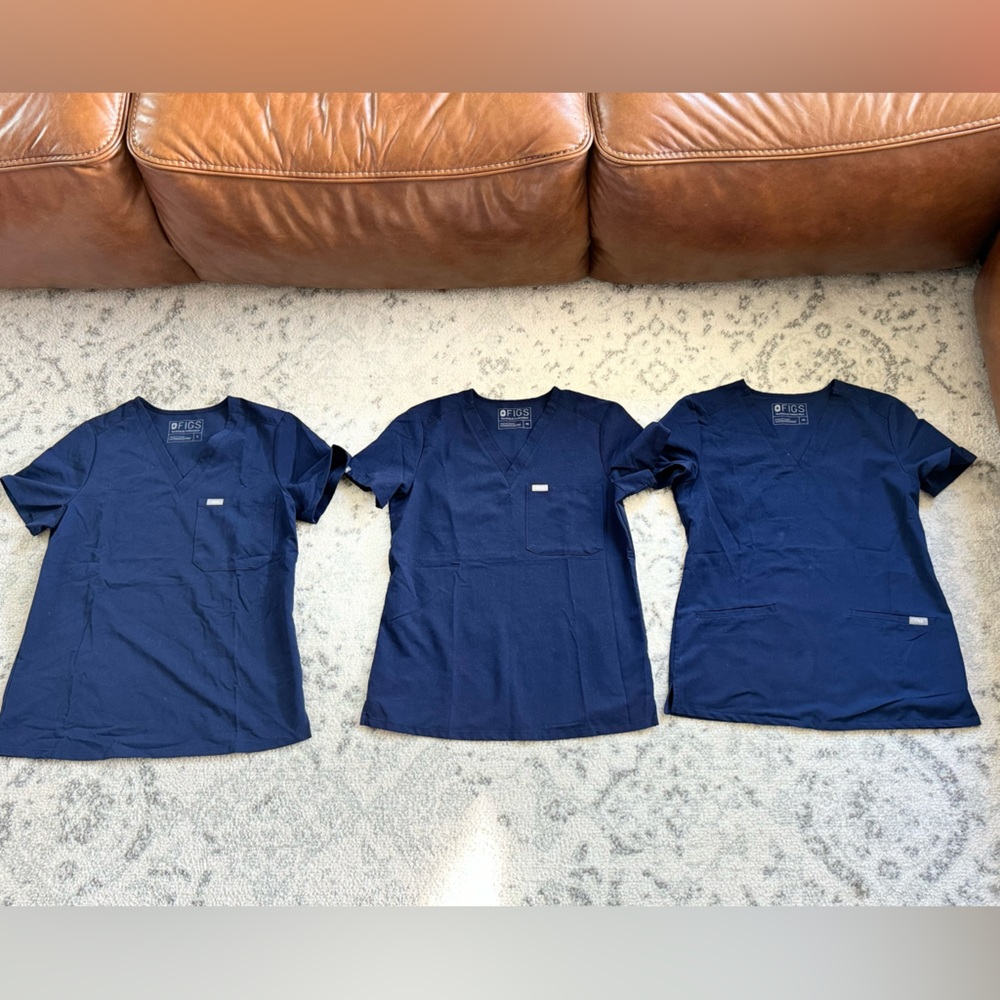 Figs scrub tops Navy